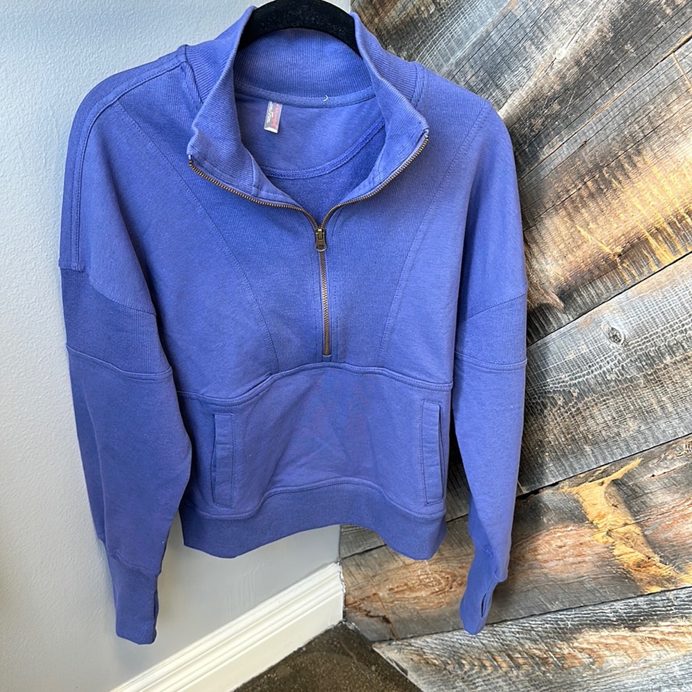 NWT- Free People Movement Adeline Pullover in Moroccan Blue